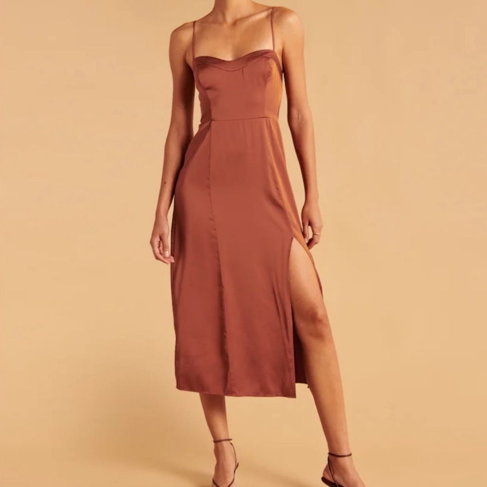 Abercrombie Satin Midi Dress